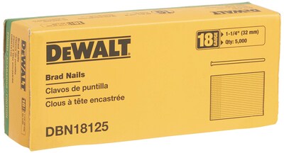 Foto 1 | Brad Nails Dewalt Heavy Duty, 18 Ga, 32 Mm, Paquete De 5000 Unidades (dbn18125) - Venta Internacional.