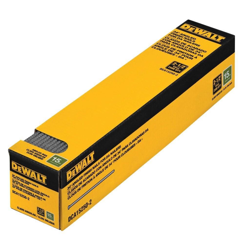 Foto 2 pulgar | Nail Dewalt Dca15250-2, Calibre 15, 2,5 Cm, Punta Cincelada En Ángulo - Venta Internacional.