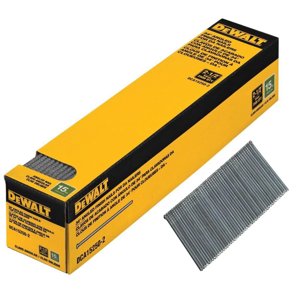 Foto 7 pulgar | Nail Dewalt Dca15250-2, Calibre 15, 2,5 Cm, Punta Cincelada En Ángulo - Venta Internacional.