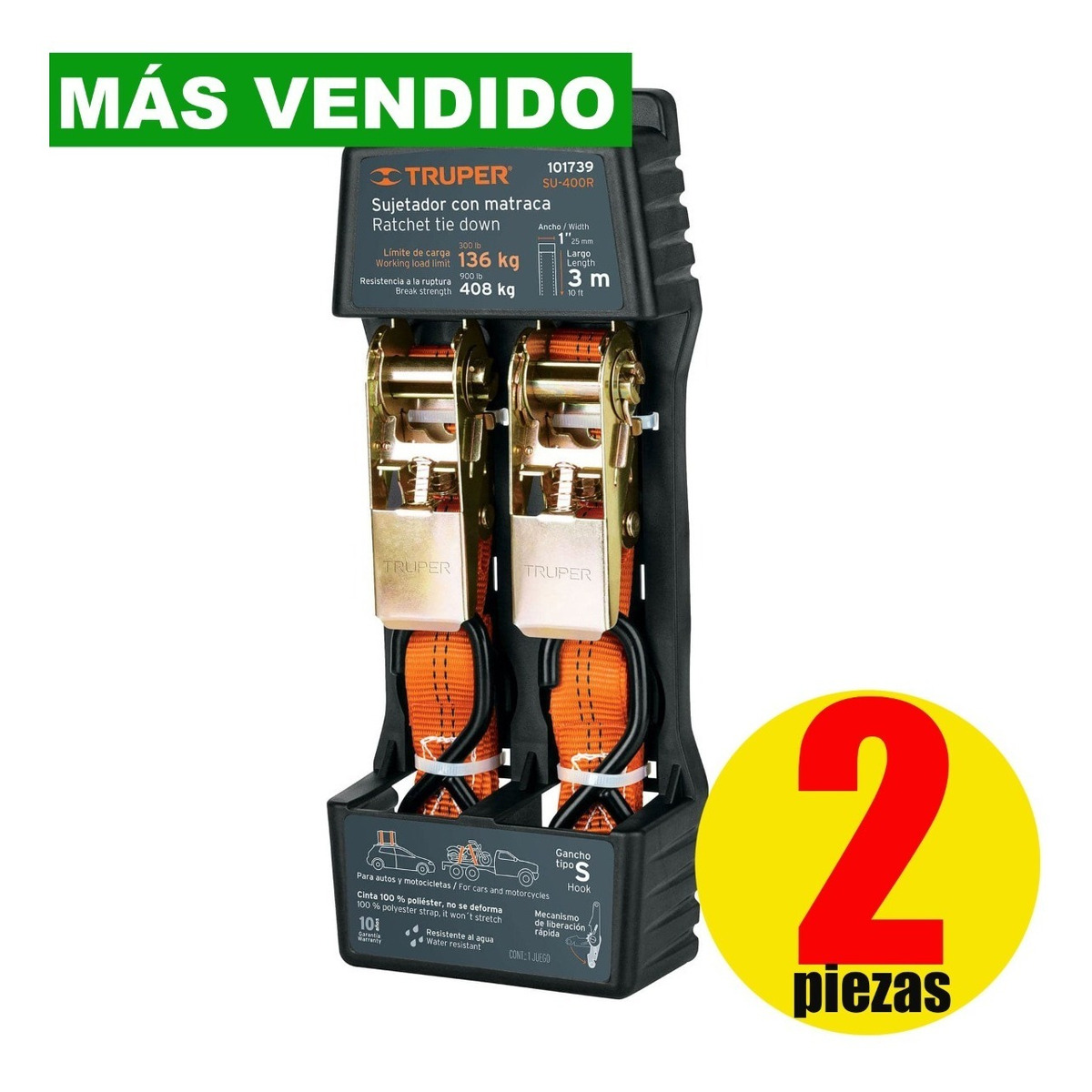 Foto 3 pulgar | Juego Sujetadores con Matraca Truper 101739 2 Piezas