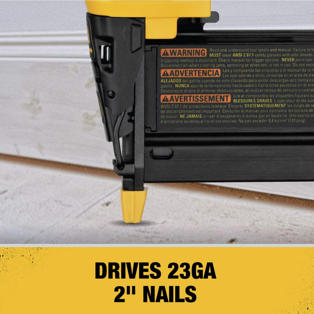 Foto 7 pulgar | Pin Claver Dewalt Dwfp2350k, Calibre 23, 5 Cm A 10 Cm, Clavos - Venta Internacional.