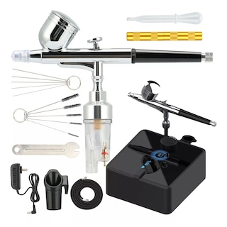 Foto 1 | Aerografo Profesional Kit Aerografo Para Pintar Doble Acción Eo Safe Imports Esi-15017 Plata