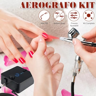Foto 2 | Aerografo Profesional Kit Aerografo Para Pintar Doble Acción Eo Safe Imports Esi-15017 Plata