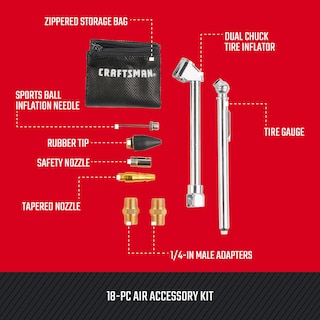 Foto 4 | Kit De Accesorios Para Compresores De Aire Craftsman 18 Piezas Con Bolsa - Venta Internacional.