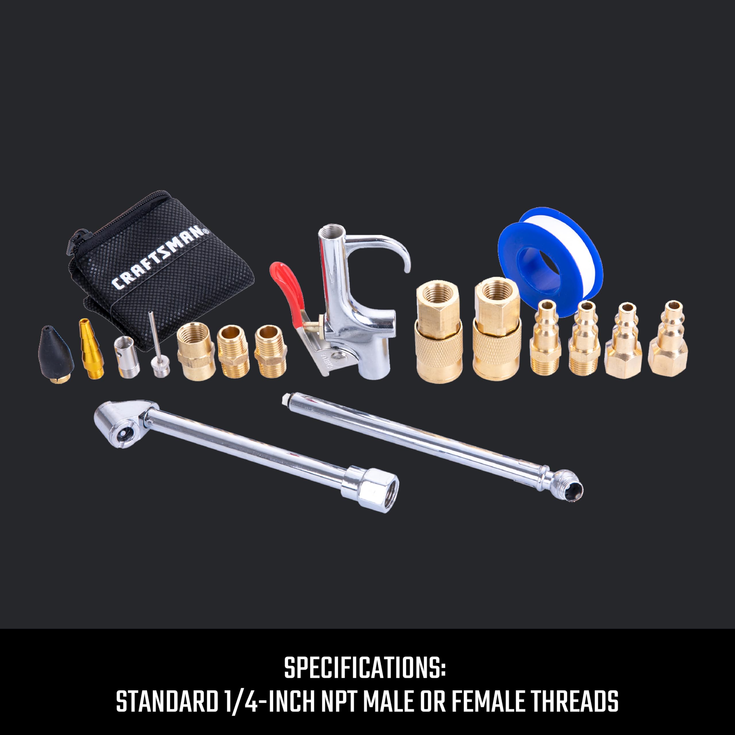 Foto 6 pulgar | Kit De Accesorios Para Compresores De Aire Craftsman 18 Piezas Con Bolsa - Venta Internacional.