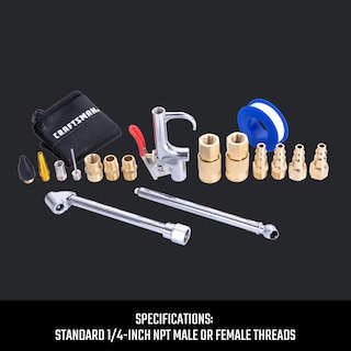 Foto 5 | Kit De Accesorios Para Compresores De Aire Craftsman 18 Piezas Con Bolsa - Venta Internacional.