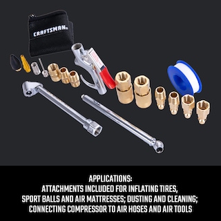 Foto 6 | Kit De Accesorios Para Compresores De Aire Craftsman 18 Piezas Con Bolsa - Venta Internacional.