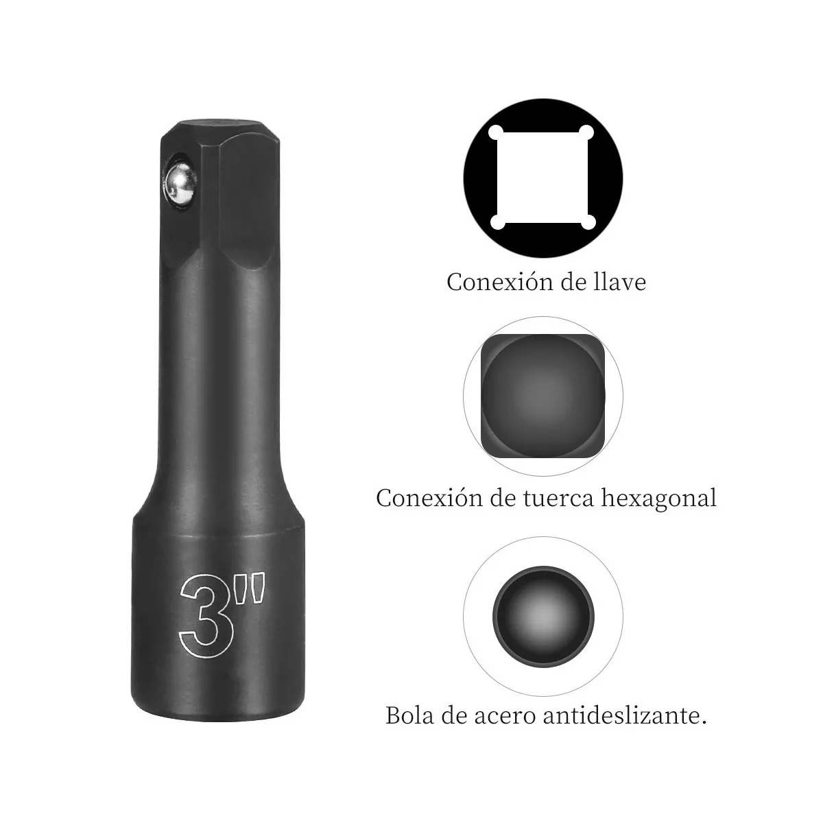 Foto 3 | Juego De Herramientas Llave Vaso Kit De Mecánicas 20 Pzs 1/2 Eo Safe Imports Esi-7110-1 Negro