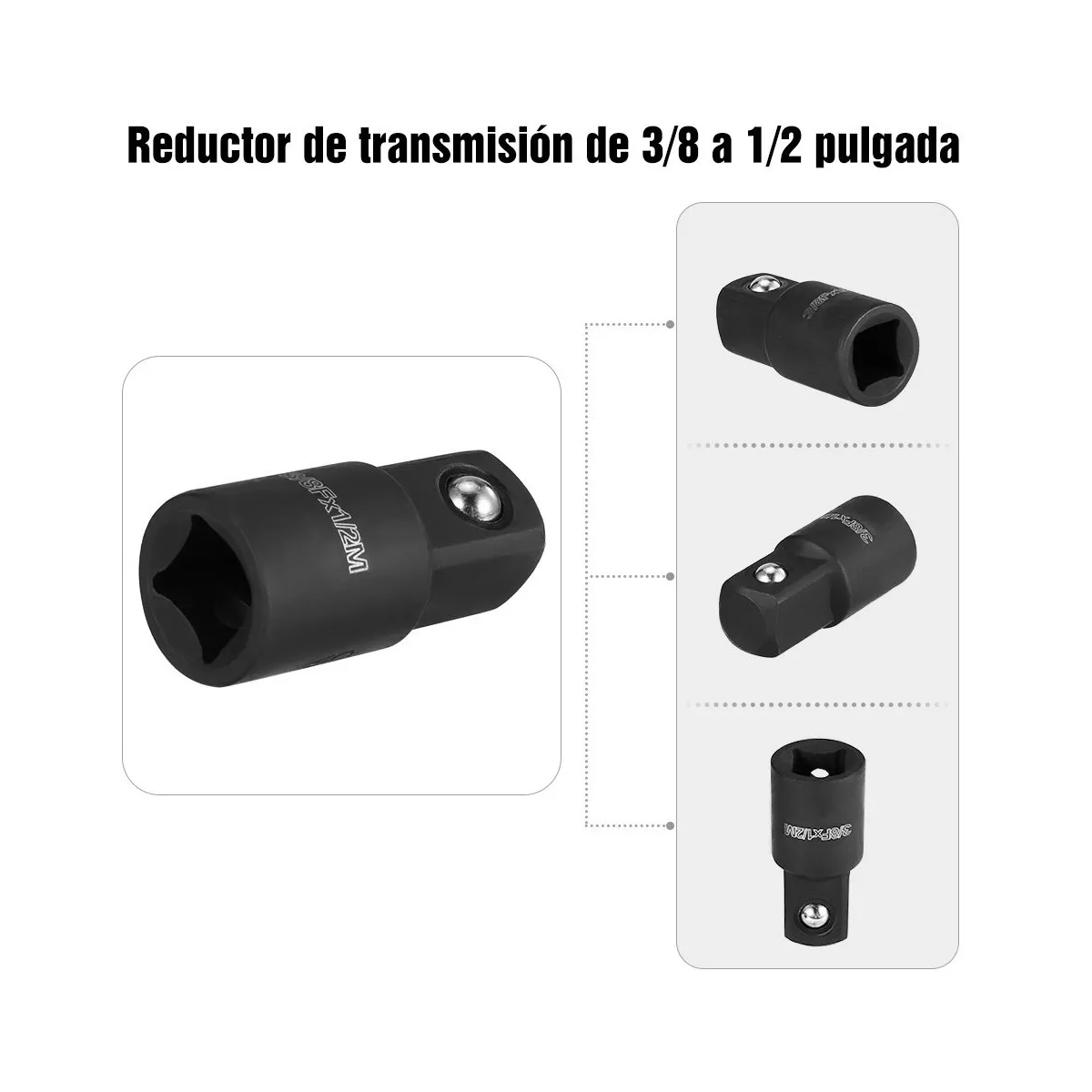 Foto 4 | Juego De Herramientas Llave Vaso Kit De Mecánicas 20 Pzs 1/2 Eo Safe Imports Esi-7110-1 Negro