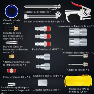 Foto 2 | Kit De Accesorios Para Compresor De Aire, 20 Piezas Eo Safe Imports Esi-6315-1 Multicolor