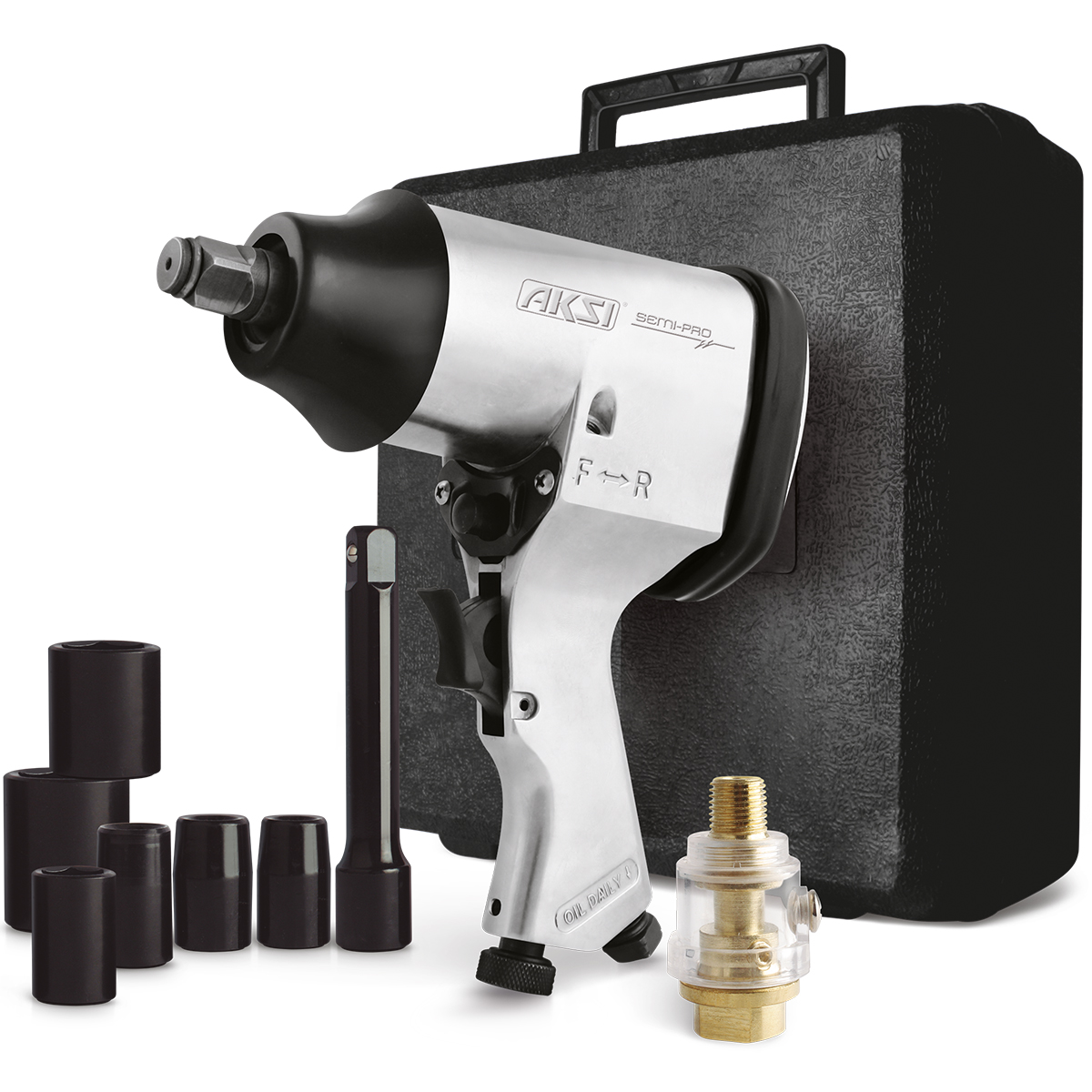 Llave Neumática de Impacto AKSI 1/2'' con Accesorios