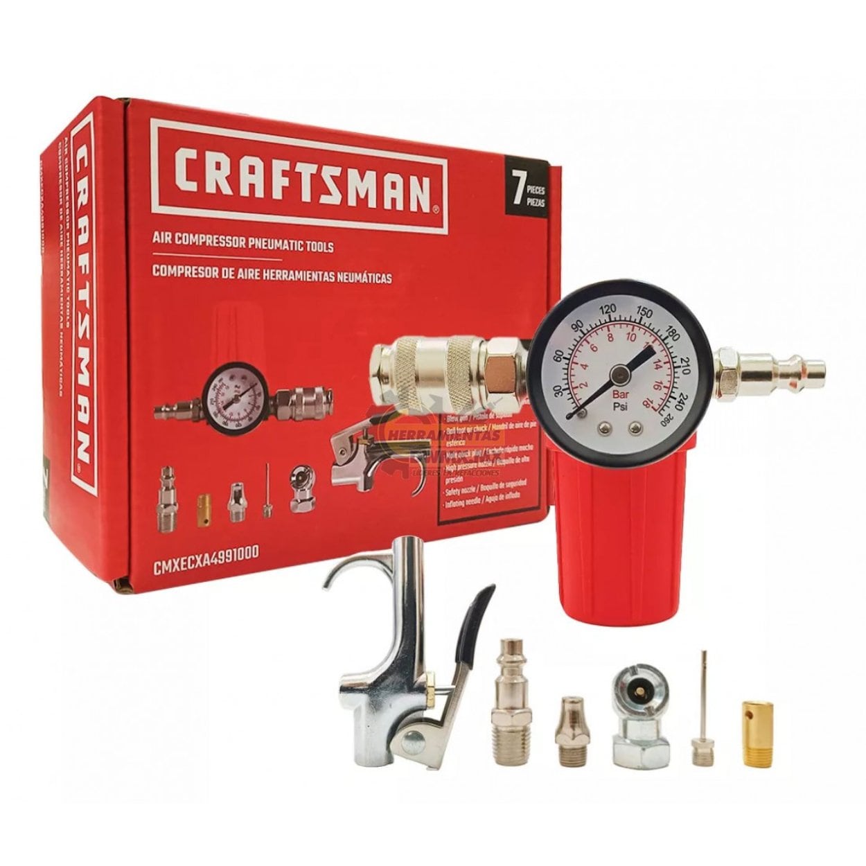 Kit Neumatico E Inflado Para Compresor 7pzs Craftsman Cmxecxa4991000 $819
