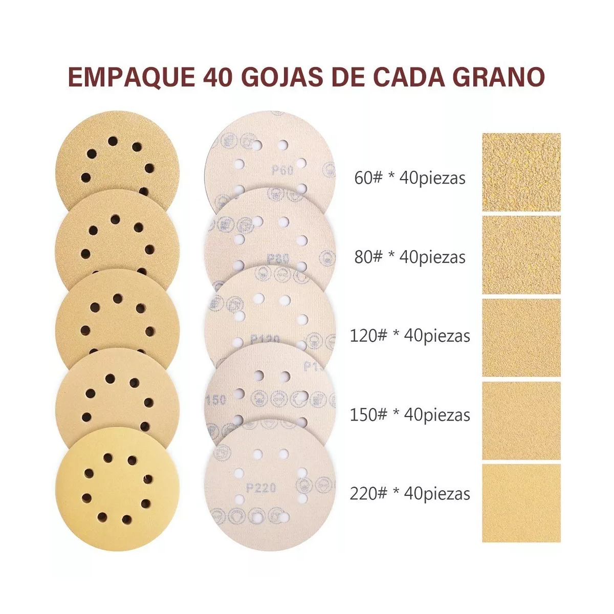 Foto 4 pulgar | Discos para Lija Eo Safe Imports Esi6064 200 Piezas