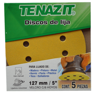 Foto 1 | Paquete De 5 Disco De Lija Autoadherible Tsa4 Gold G-150 Austromex 1558