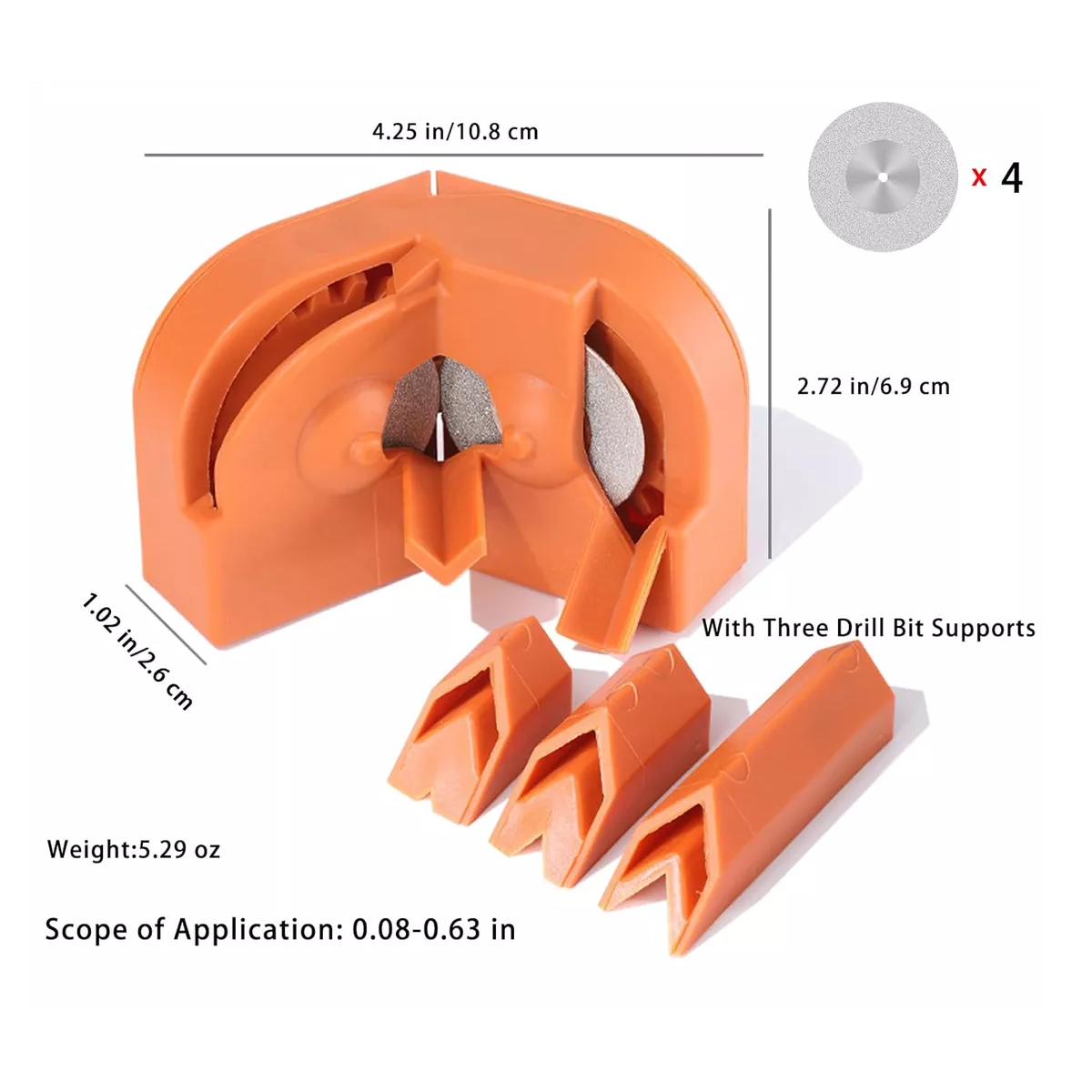 Foto 3 pulgar | Afilador De Brocas Multiusos, Herramienta Amoladora De Tala Eo Safe Imports Esi-17107 Naranja