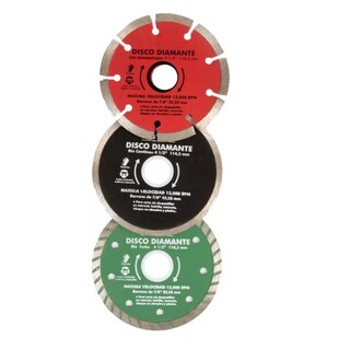 Foto 1 | Discos Diamante Para Cortadora Y Esmeriladora Eo Safe Imports Esi-17114 Multicolor