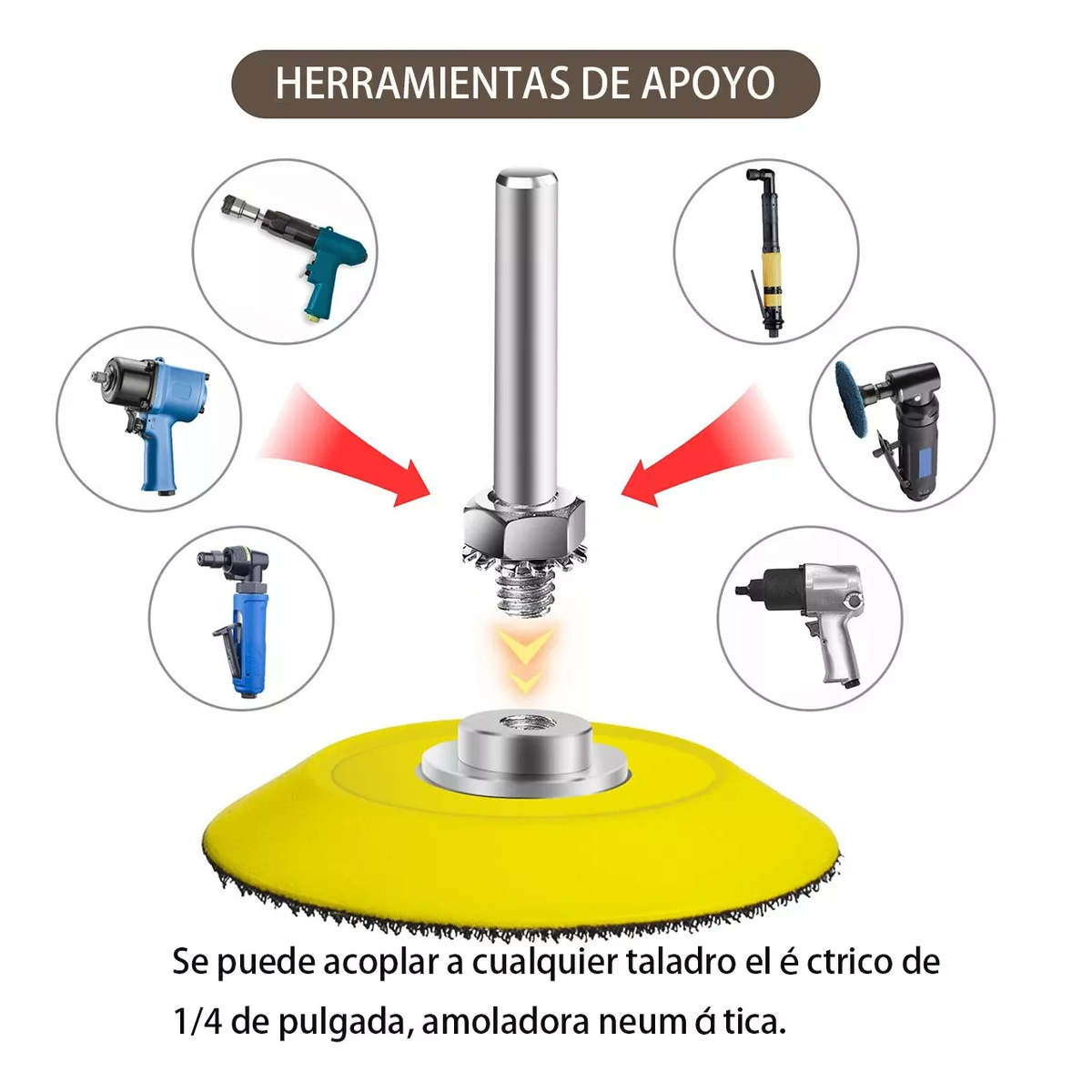 Foto 3 | 100pzs Discos De Lija Taladro Esmeril Adaptador Eo Safe Imports Esi-17122 Multicolor