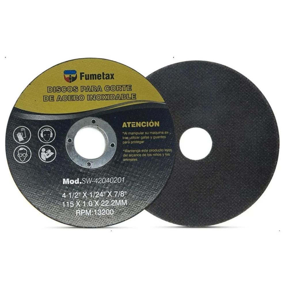 Foto 2 | Discos Corte Acero Inoxidable Fumetax 4 1/2 Pulgadas 1.2 mm