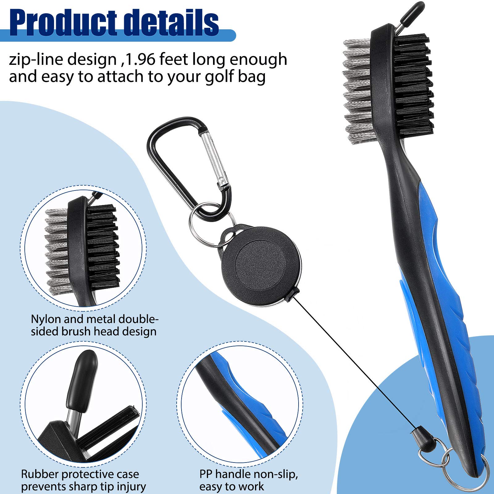 Foto 4 pulgar | Herramientas de Limpieza para Palos de Golf Skylety de 3 Piezas con Cepillo - Venta Internacional