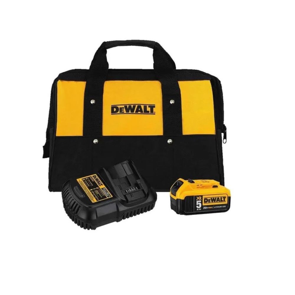 Kit Batería 20v Max 5ah más Cargador y Bolsa Transporte Dewalt