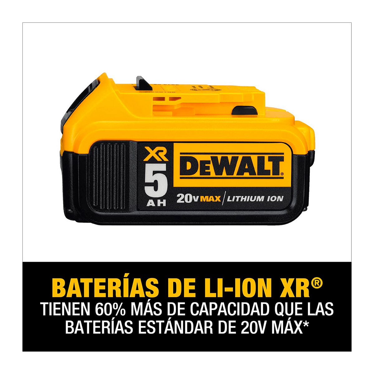 Foto 4 pulgar | Bateria Herramientas Inalambricas Dewalt 20vmax 5.0 Ah Rx Ion Litio + Cargador 12 V/20v + Bolsa