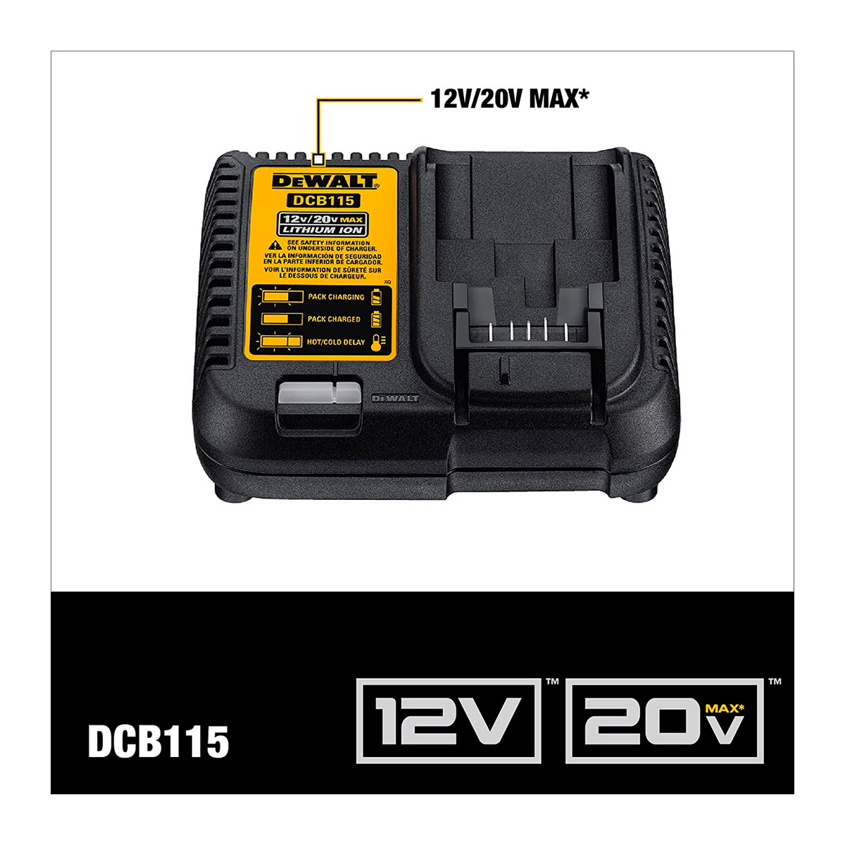 Foto 4 | Bateria Herramientas Inalambricas Dewalt 20vmax 5.0 Ah Rx Ion Litio + Cargador 12 V/20v + Bolsa