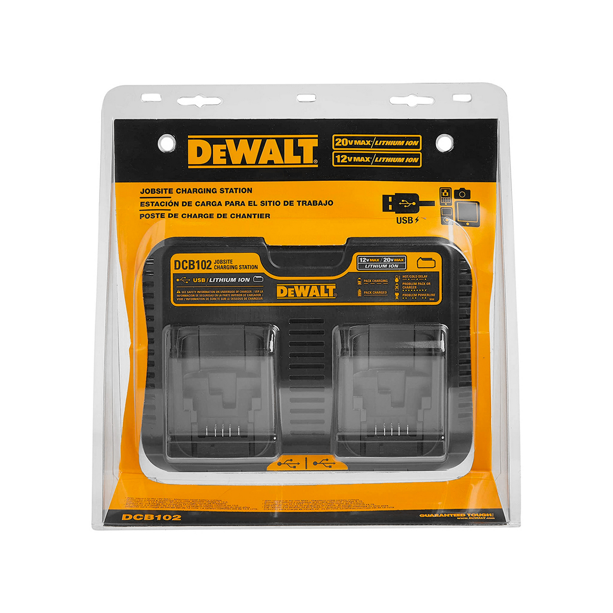 Foto 5 | Cargador 2 Puertos Dewalt Bateria 12 V/20vcon 2 Puertos Usb