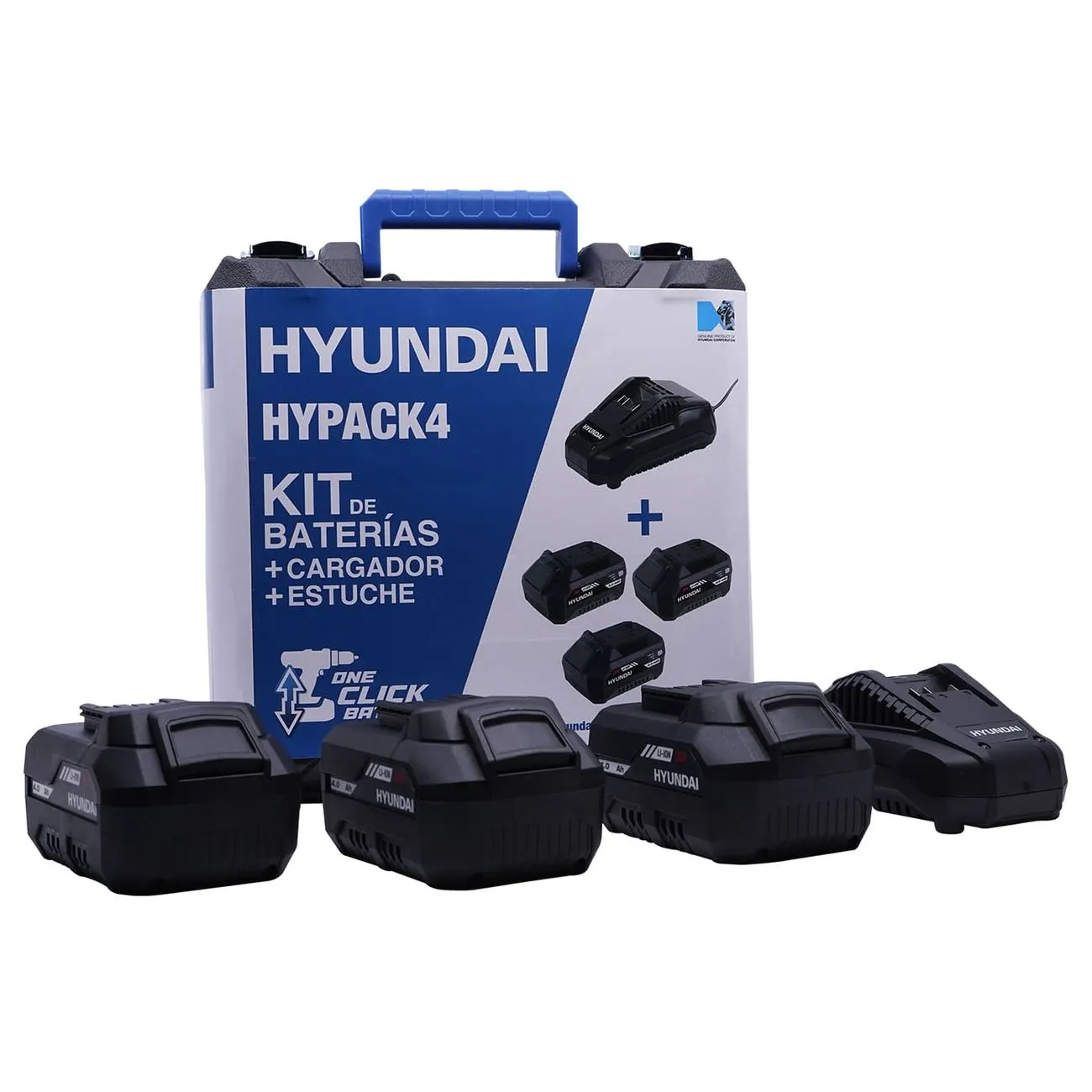 Foto 2 pulgar | Kit 3 Baterías 4.0 Mah/ 1 Cargador Hyundai P/herramienta 20v - Hypack4