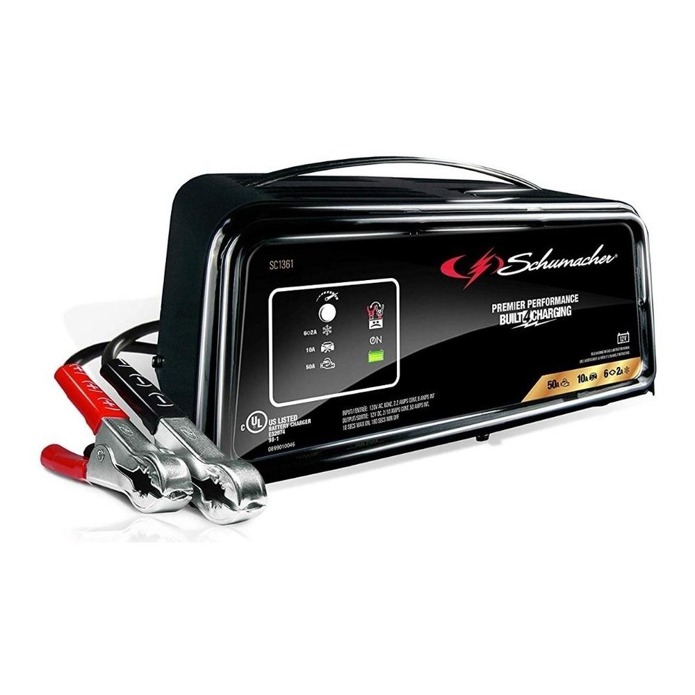 Arrancador Eléctrico 2 en 1 y Cargador de Batería 50a 12v Schumacher
