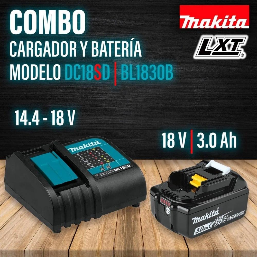 Foto 9 pulgar | Combo Cargador Y Batería 3.0 Ah 18 V Makita