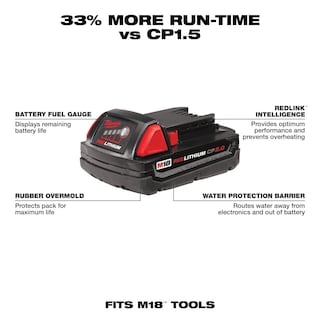 Foto 3 | Paquete de Baterías Milwaukee M18 18v Redlithium 2.0 48-11-1820 - Venta Internacional