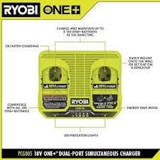 Foto 6 pulgar | Cargador One+ 18 V Doble Puerto De Ryobi Simultáneo para 2 Baterías - Venta Internacional