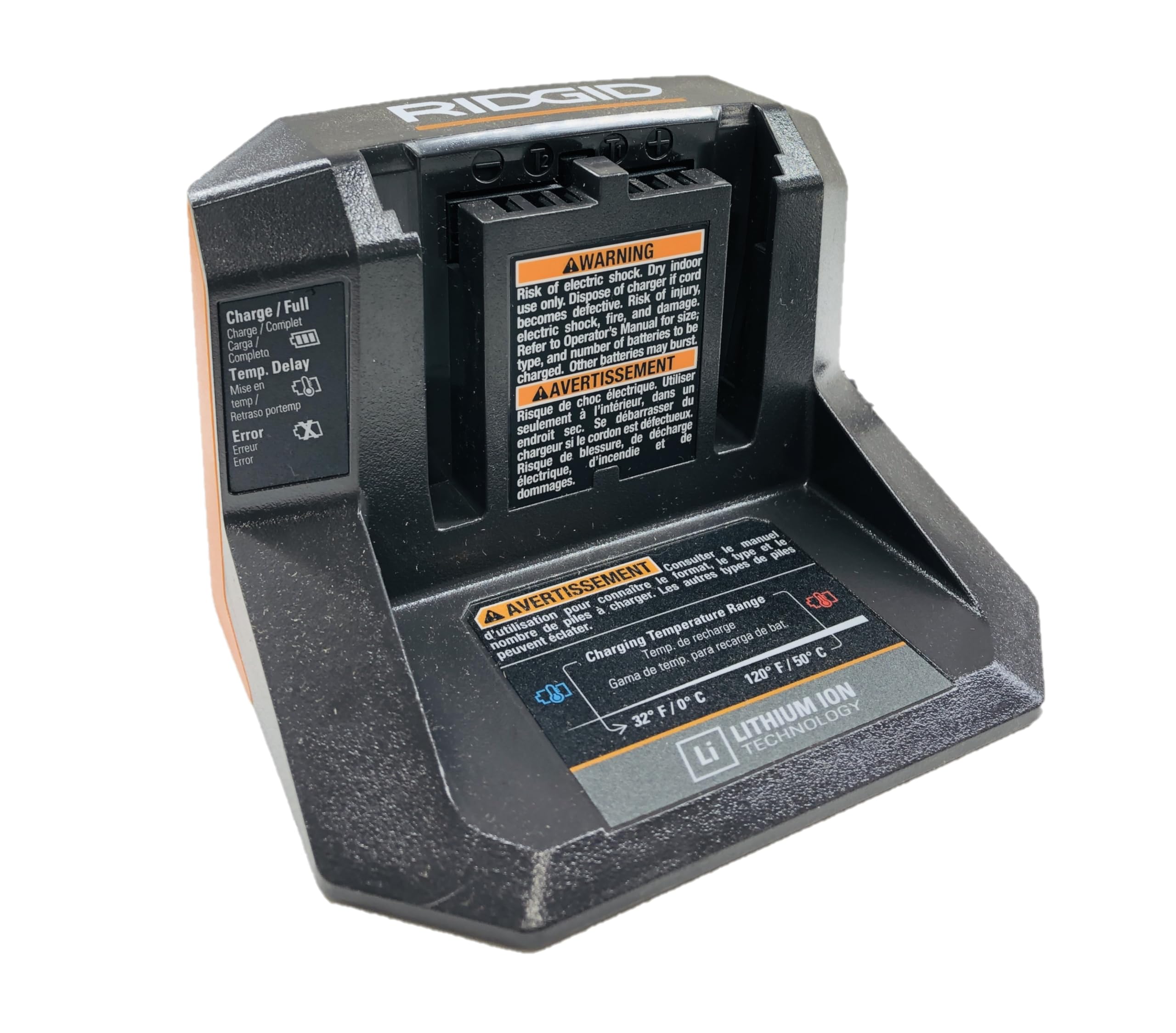 Cargador Ridgid Compacto de Iones de Litio 18 V con Indicador de Carga Inteligente - Venta Internacional