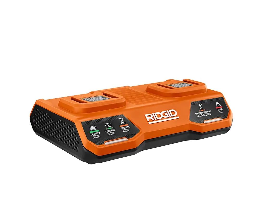 Foto 4 pulgar | Cargador Ridgid Ac86095 Simultáneo De Doble Puerto De 18 V - Venta Internacional.
