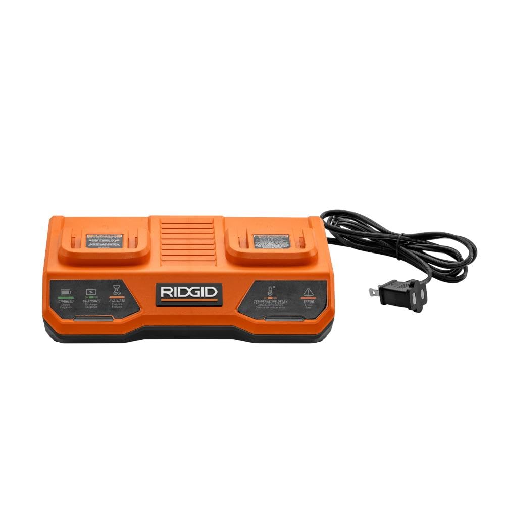 Foto 7 pulgar | Cargador Ridgid Ac86095 Simultáneo De Doble Puerto De 18 V - Venta Internacional.