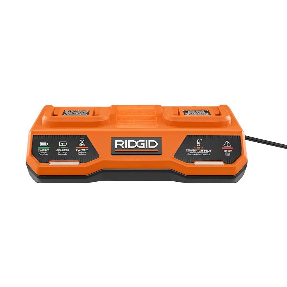 Foto 8 pulgar | Cargador Ridgid Ac86095 Simultáneo De Doble Puerto De 18 V - Venta Internacional.