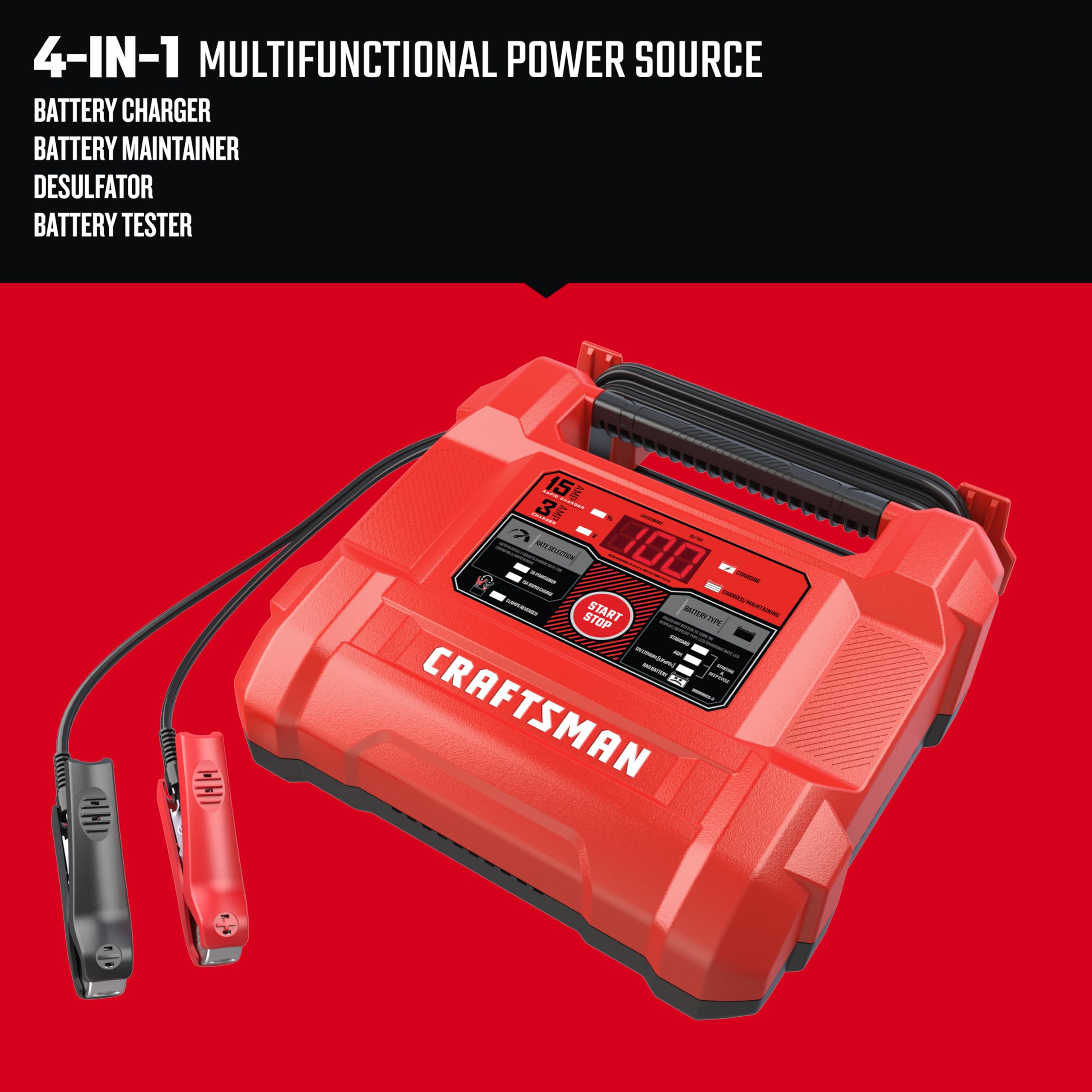 Foto 2 | Cargador De Batería Automotriz Craftsman Cmxcesm162 15a - Venta Internacional.