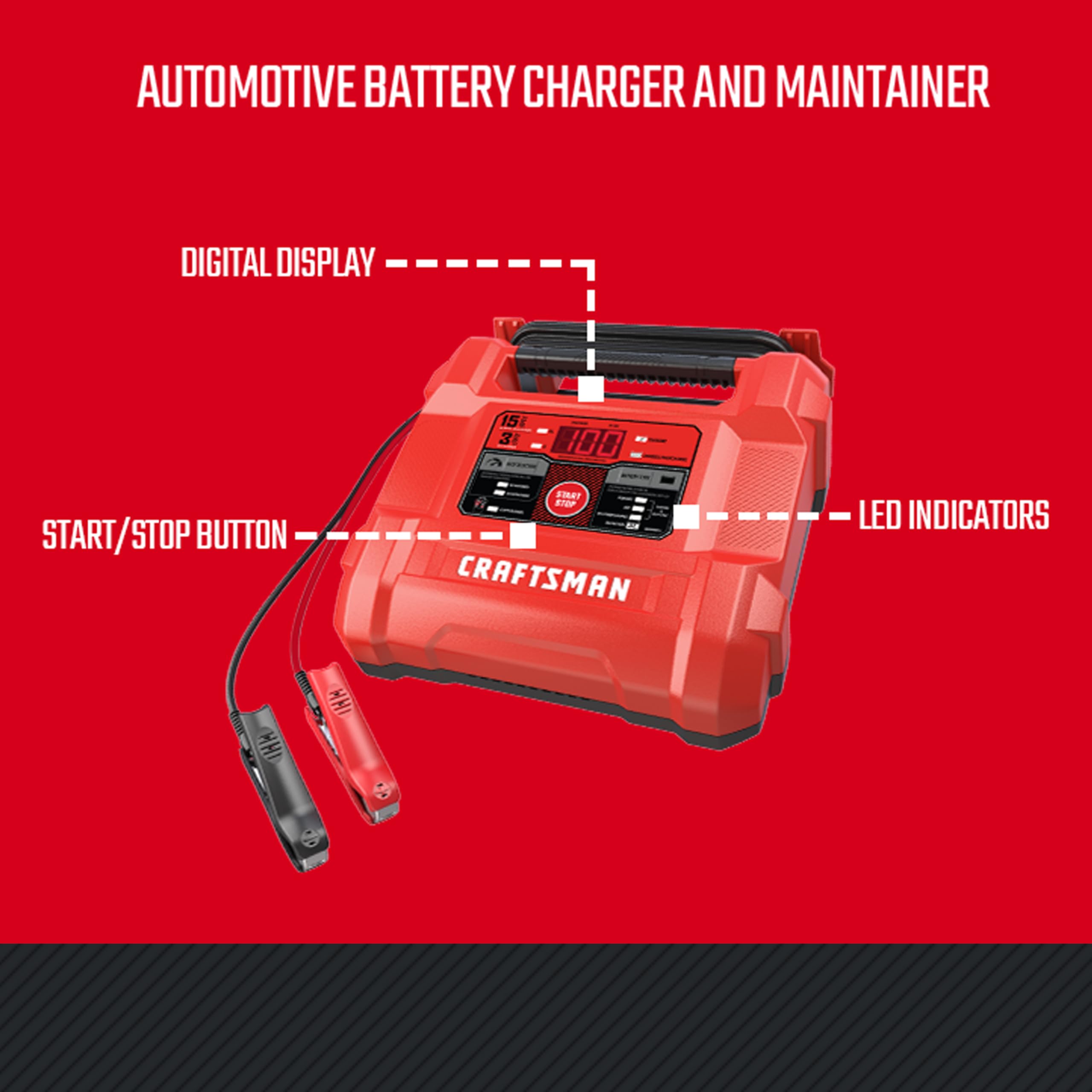 Foto 5 | Cargador De Batería Automotriz Craftsman Cmxcesm162 15a - Venta Internacional.