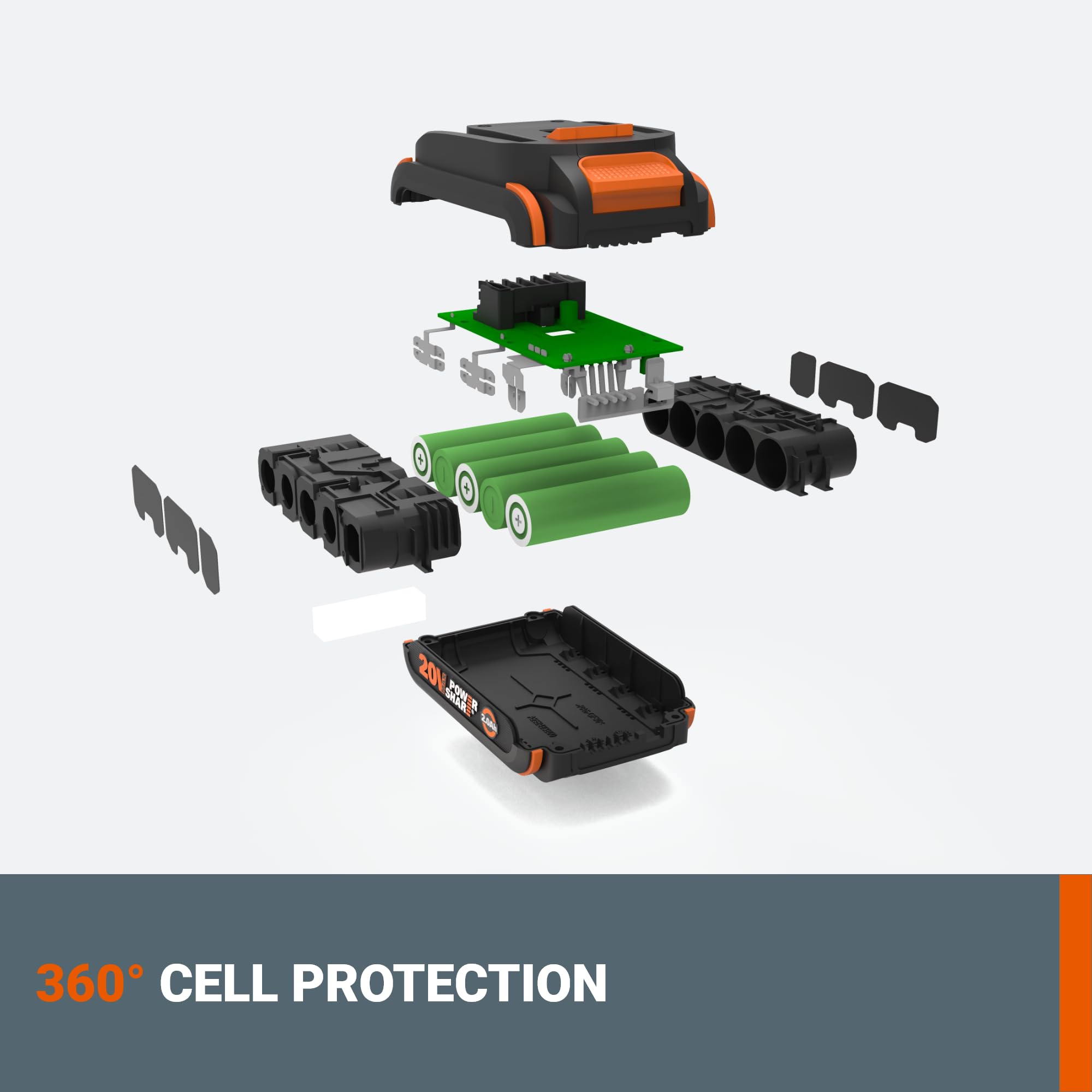 Foto 4 pulgar | Batería Worx Powershare de Iones de Litio 20 V y 2,0 Ah WA3669 - Venta Internacional