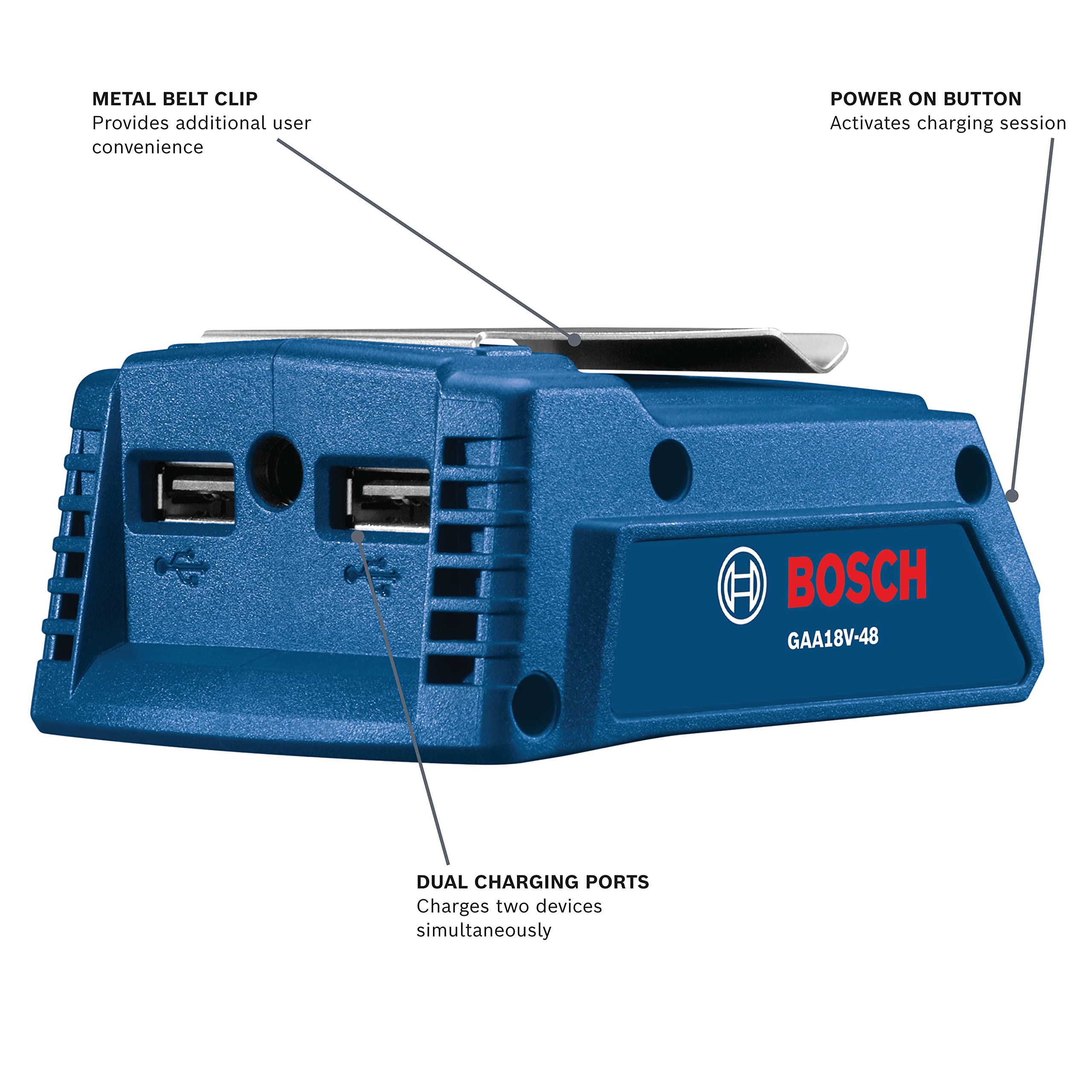 Foto 3 pulgar | Adaptador De Corriente Portátil Usb Bosch Gaa18v-48n 18v - Venta Internacional.