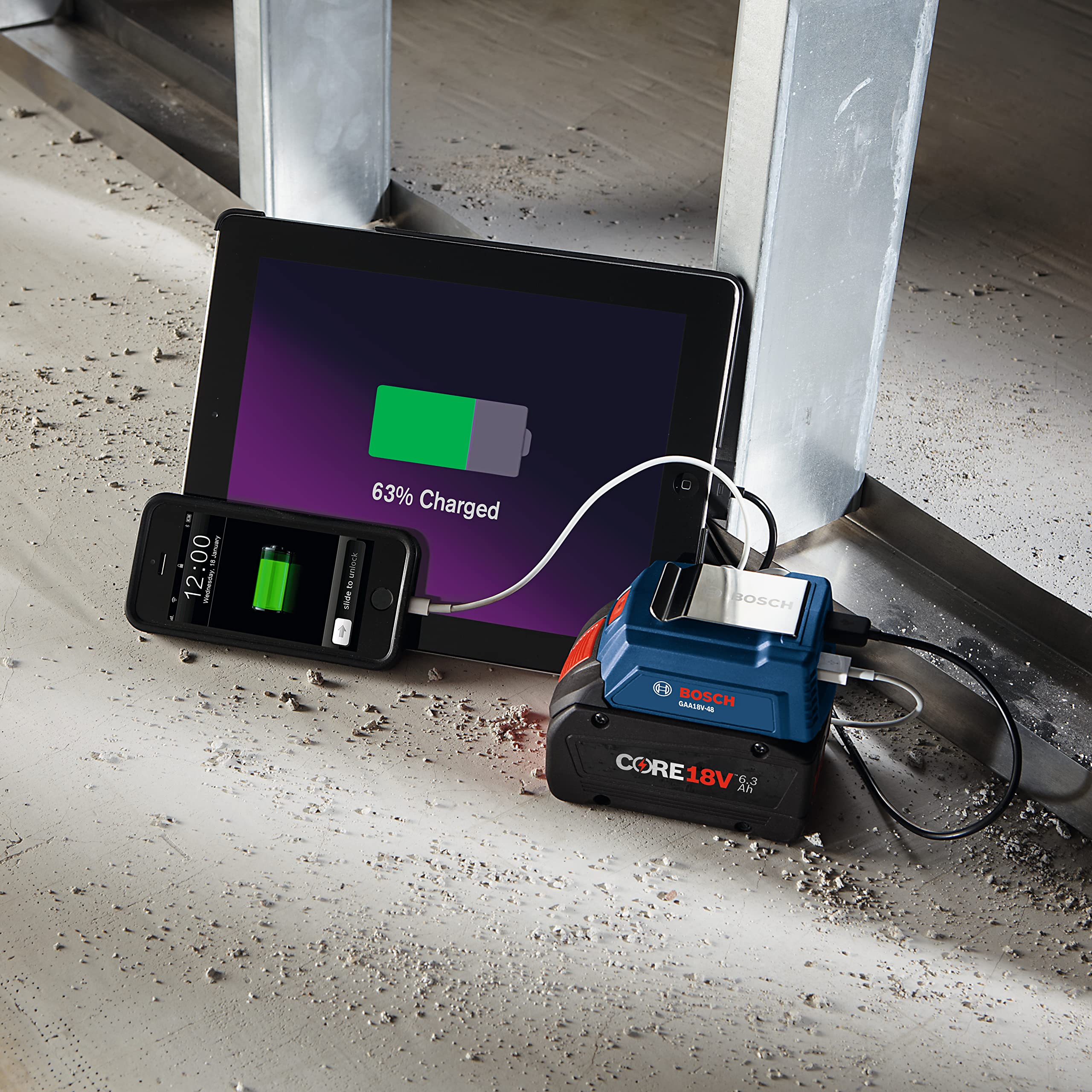 Foto 7 | Adaptador De Corriente Portátil Usb Bosch Gaa18v-48n 18v - Venta Internacional.