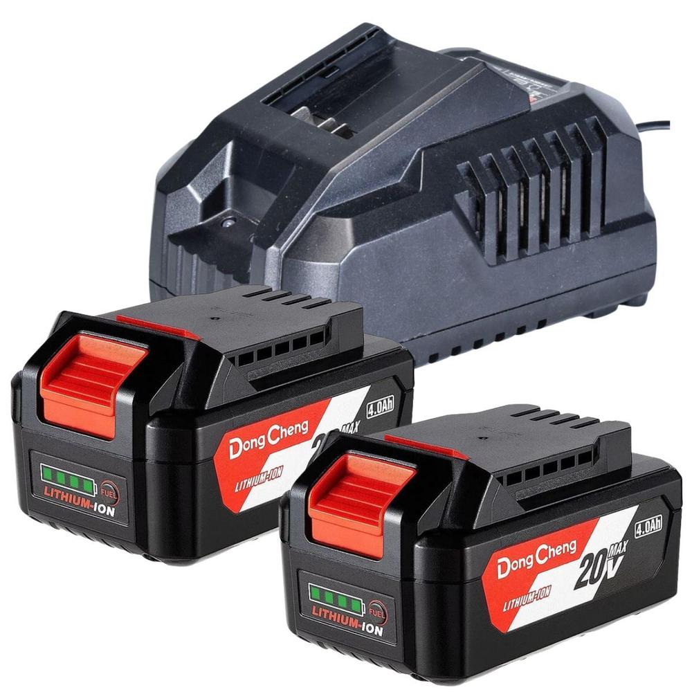 Cargador Dongcheng 4.0 Amperes + 2 Baterías 6.0 Amperes