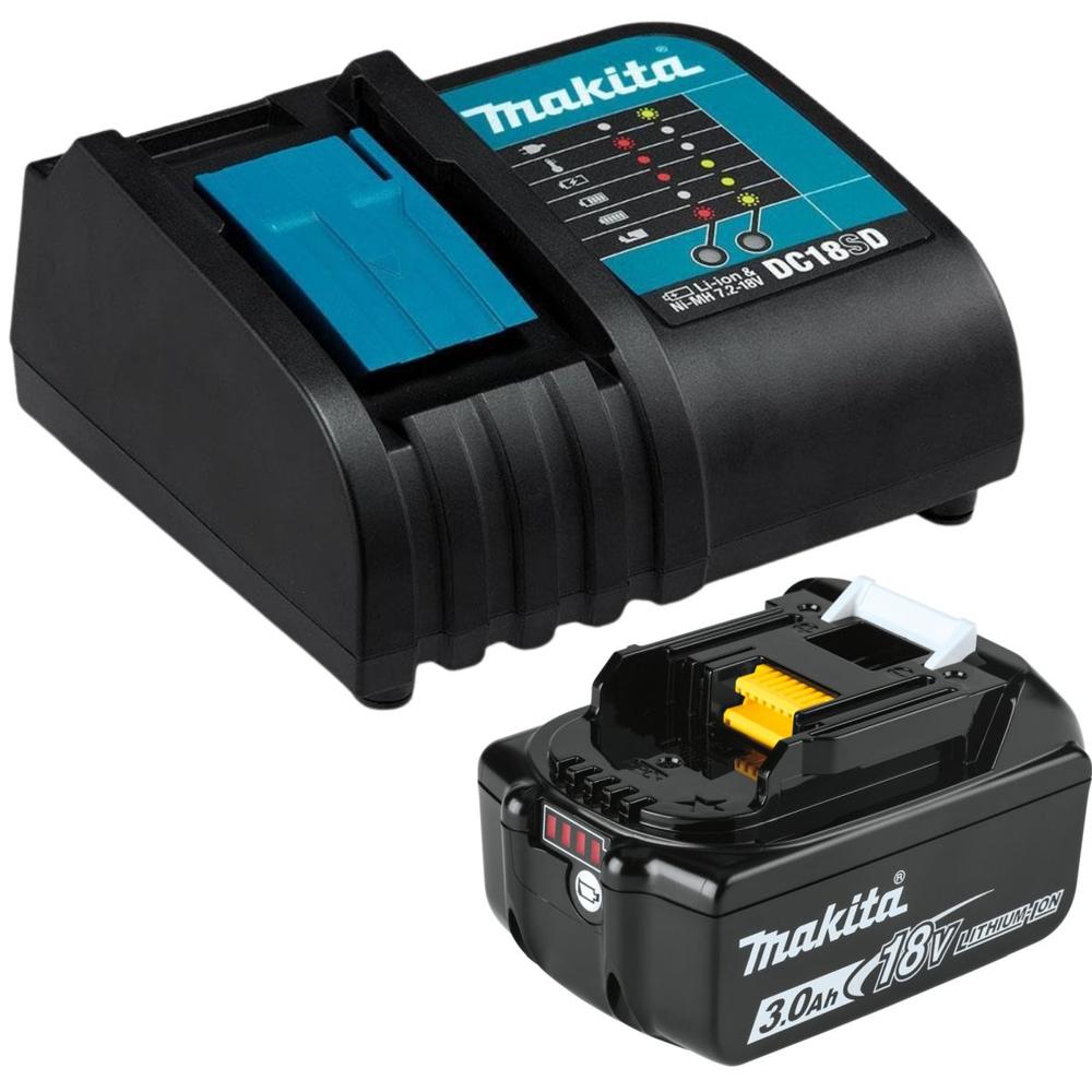 Foto 2 pulgar | Juego De Cargador Y Batería Makita Bl1830b + Dc18sd 18v 3 Ah