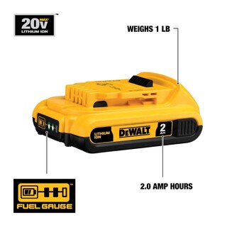 Foto 2 | Batería Dewalt 20v 2.0ah Xr Li-ion Compact Con Indicador De Combustible - Venta Internacional.