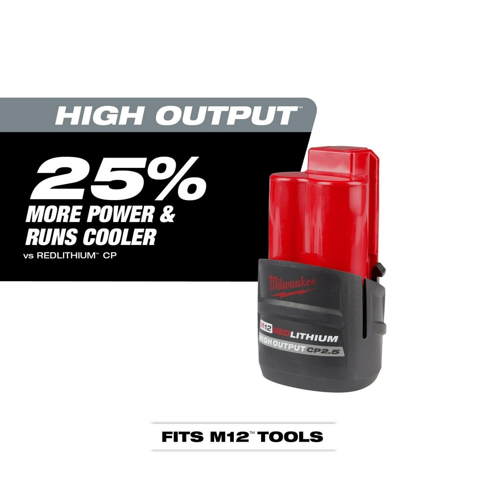 Foto 3 pulgar | Batería Milwaukee M12 Redlithium Cp De Alto Rendimiento, 2,5 Ah, 12 V - Venta Internacional.
