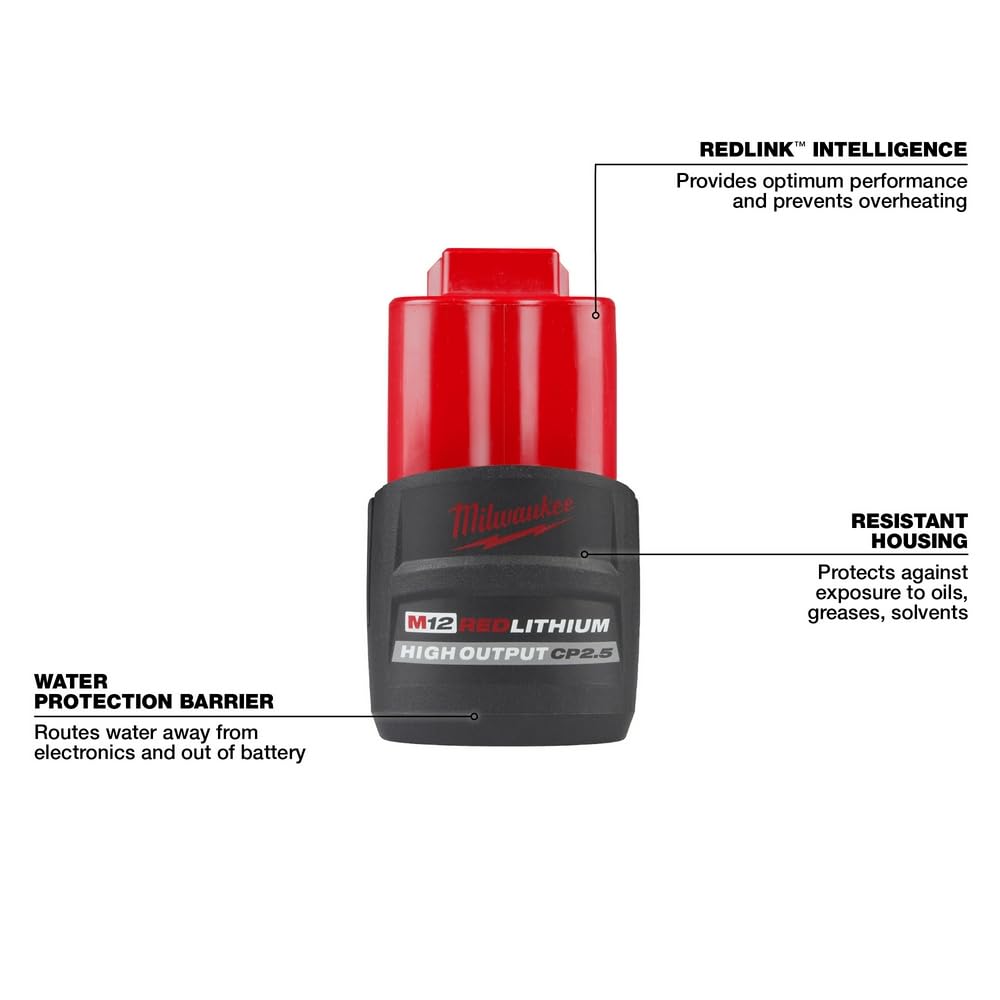 Foto 4 pulgar | Batería Milwaukee M12 Redlithium Cp De Alto Rendimiento, 2,5 Ah, 12 V - Venta Internacional.