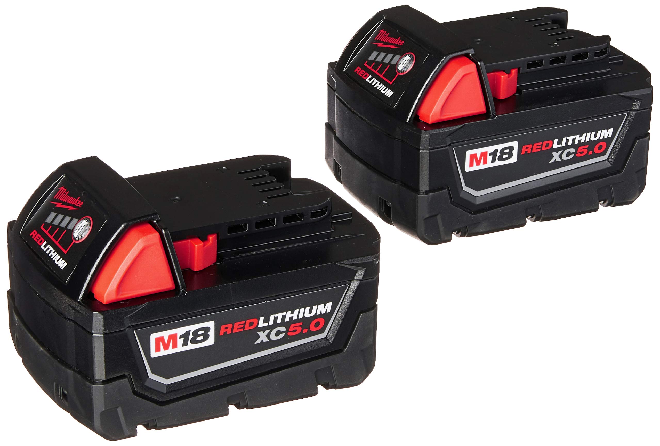 Foto 4 pulgar | Kit Cargador De Baterías Milwaukee M18 Red Lithium Xc 5.0 Ah (2) - Venta Internacional.