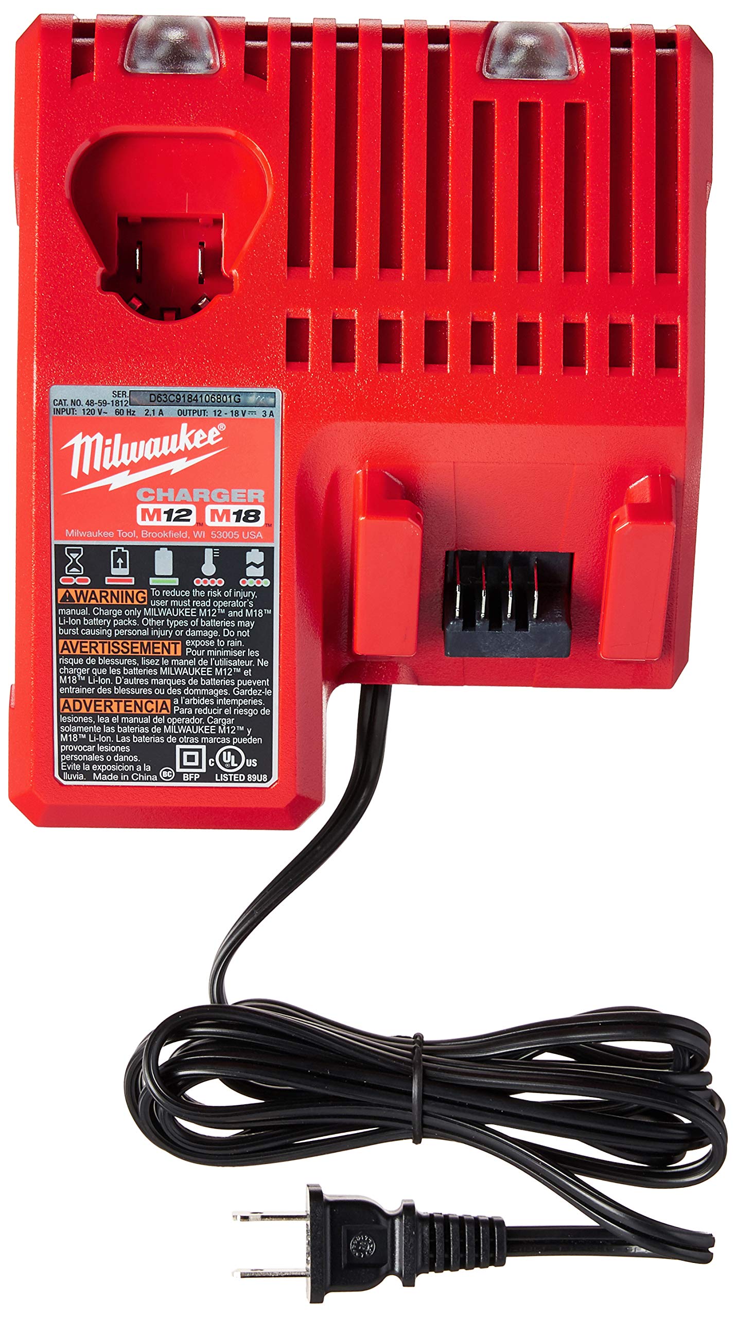 Foto 5 pulgar | Kit Cargador De Baterías Milwaukee M18 Red Lithium Xc 5.0 Ah (2) - Venta Internacional.