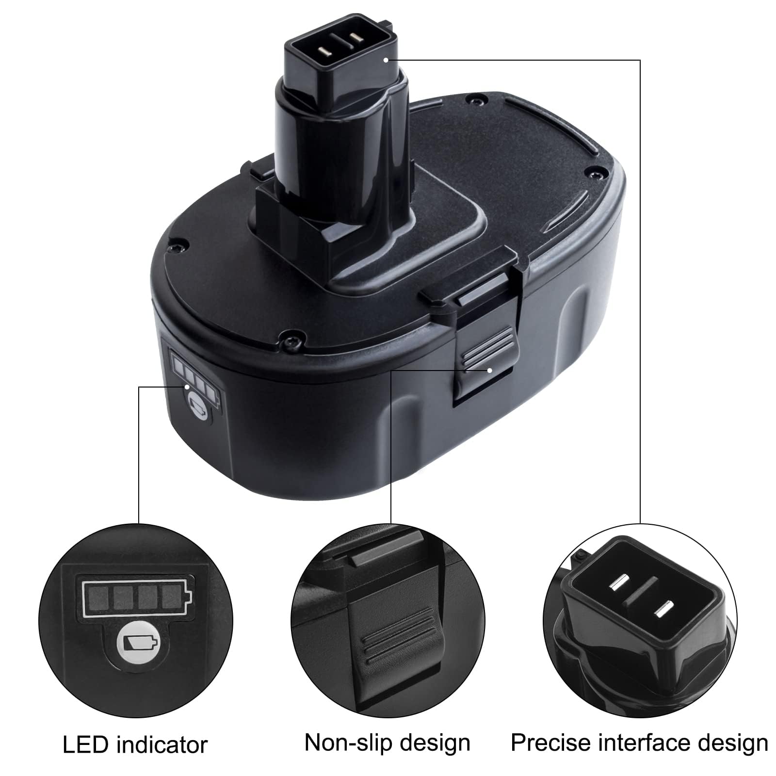 Foto 4 pulgar | Batería Dtk De 6.5 Ah, Iones De Litio, 18 V, De Repuesto Para Dewalt - Venta Internacional.