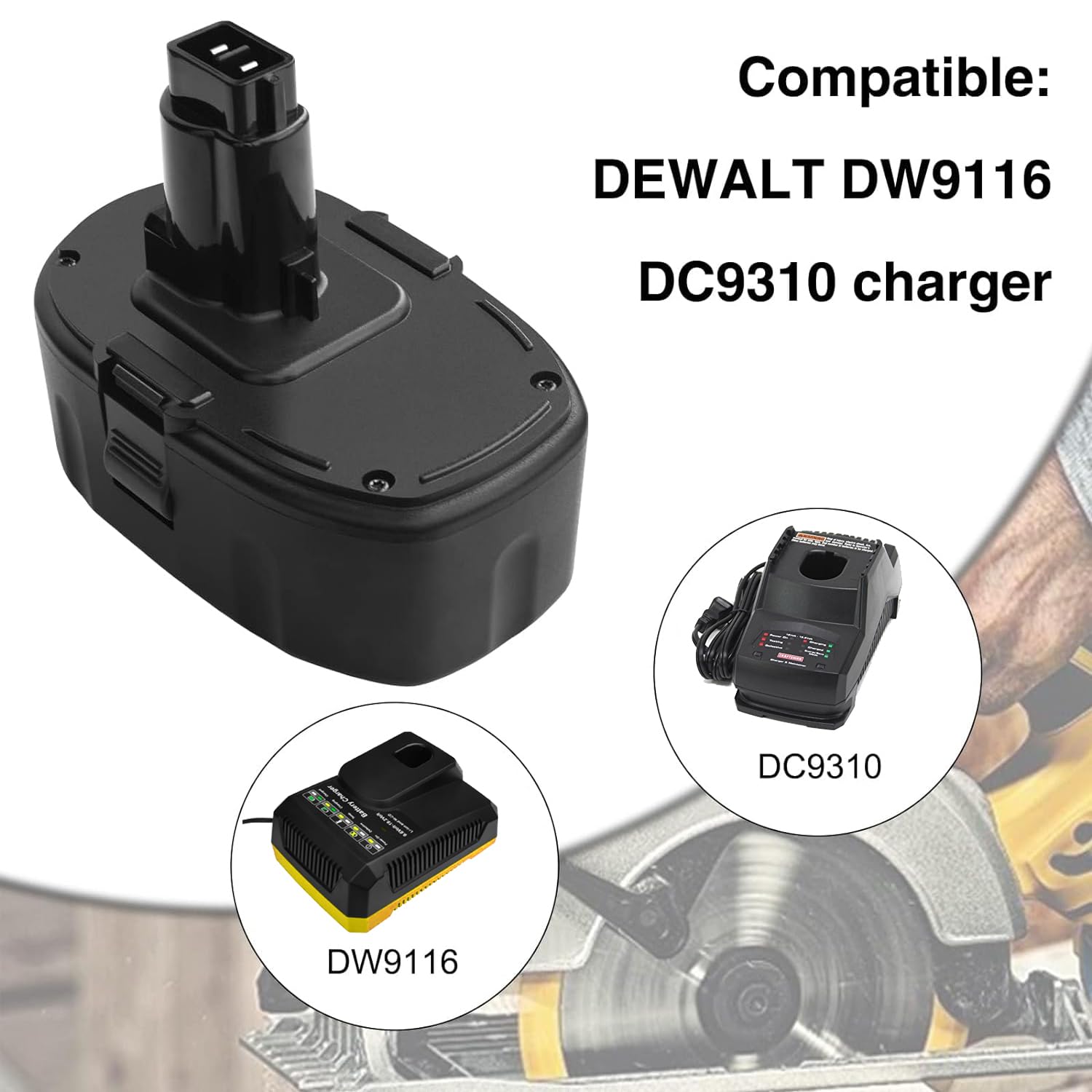 Foto 5 pulgar | Batería Dtk De 6.5 Ah, Iones De Litio, 18 V, De Repuesto Para Dewalt - Venta Internacional.